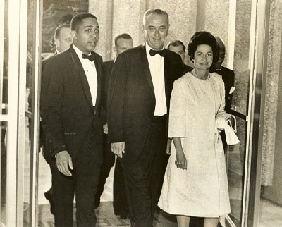 Wallace Terry, Vice President Lyndon B. Johnson, Lady Bird Johnson - small