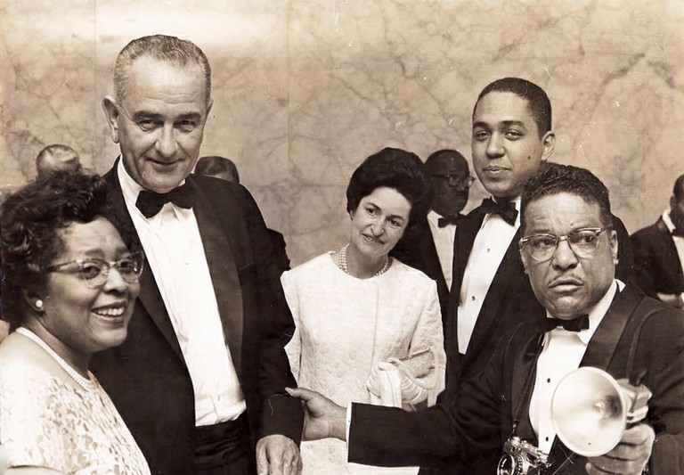 Beatrice Sorrell, Vice President Johnson, Wallace Terry, Maurice Sorrell - big