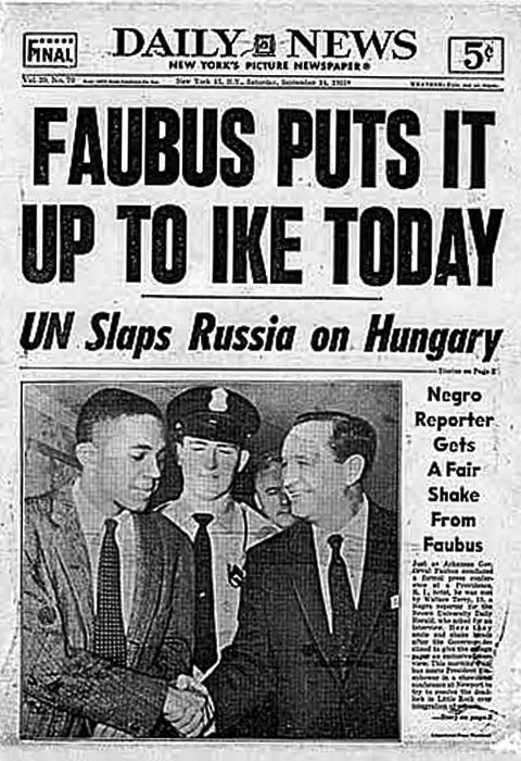 Front Page of the New York Daily News – 1957 - big